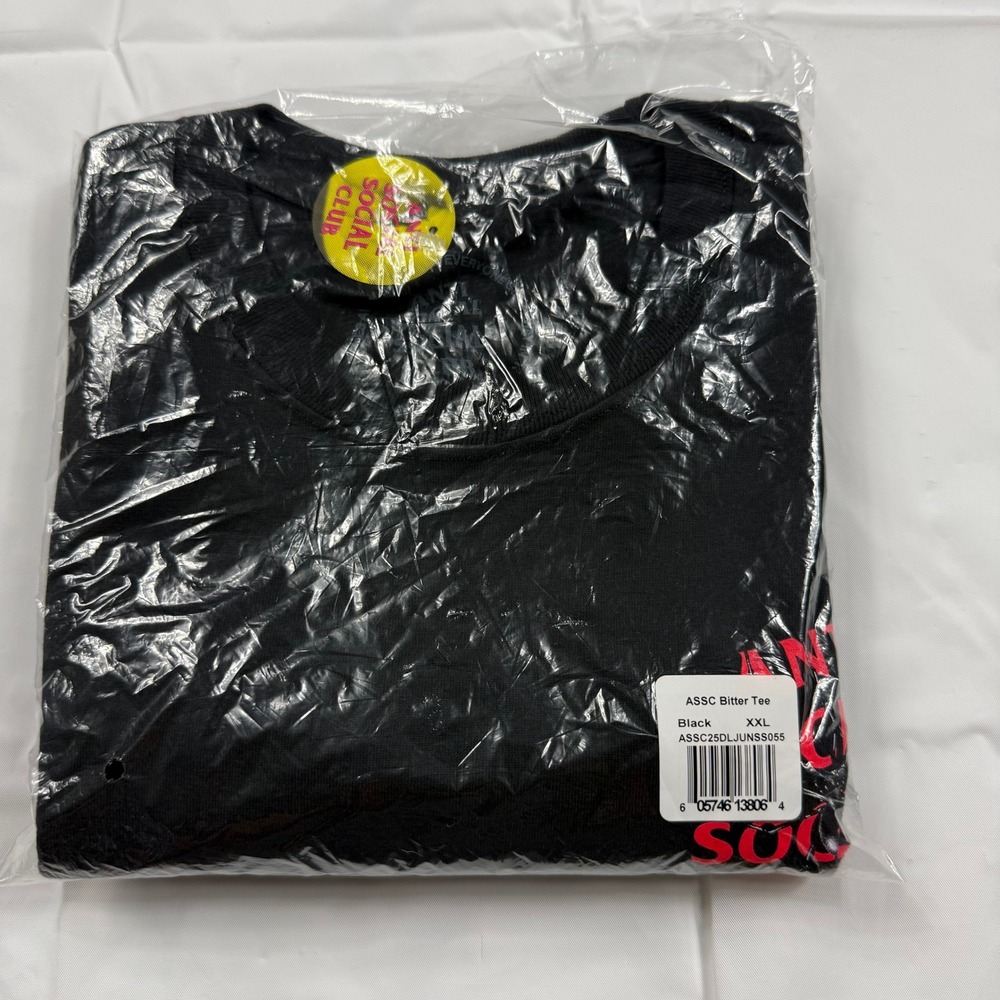 Anti Social Social Club Bitter Tee Black Red Spider Logo Graphic T-Shirt 2XL NEW - Picture 8 of 8